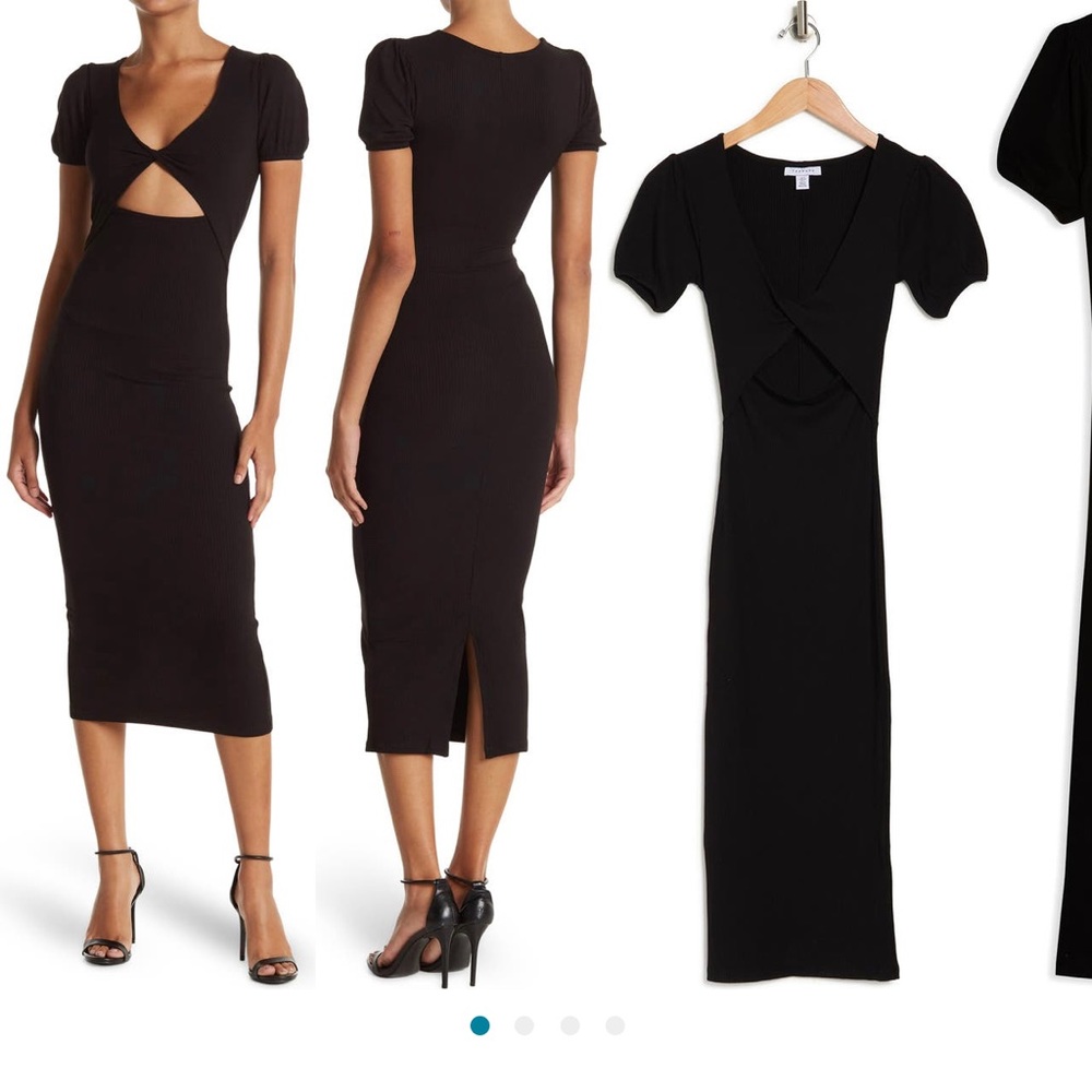 TOPSHOP Twist Rib Column MIDI Dress NWOT